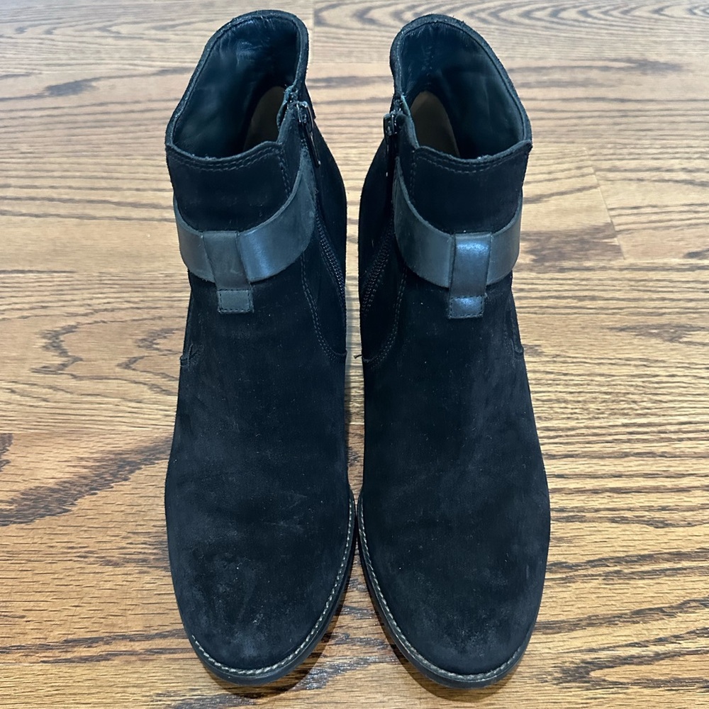 Paul Green Munchen Women’s Heeled Black Leather Booties Size 9.5